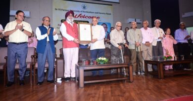 UHF varsity Confers Citation of Honour on Prof. Prem Lal Gautam HIMACHAL HEADLINES