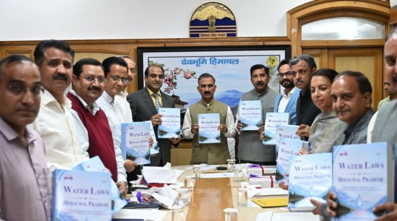 Sukhu releases 'Water Laws of Himachal Pradesh' compendium HIMACHAL HEADLINES