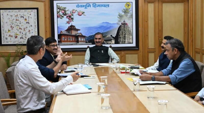 Kishau MoU to be signed shortly in presence of PM,Sukhu holds discussion with officers  HIMACHAL HEADLINES