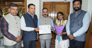 Sukhu Applauds HP SC Commission’s SKOCH Award Semi-Final Entry