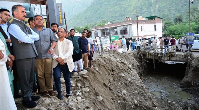 Sukhu Visits Disaster-Hit Areas in Chamba, Reviews Sultanpur Heliport; Chopper Services Expected by Year-End