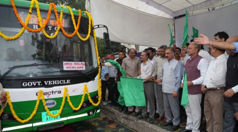 Sukhu flags off 35 electric bus for Hamirpur district HIMACHAL HEADLINES