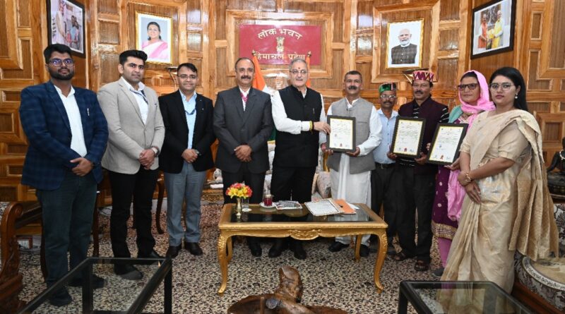 Governor presents GI certificates to artisans of traditional Himachali crafts HIMACHAL HEADLINES