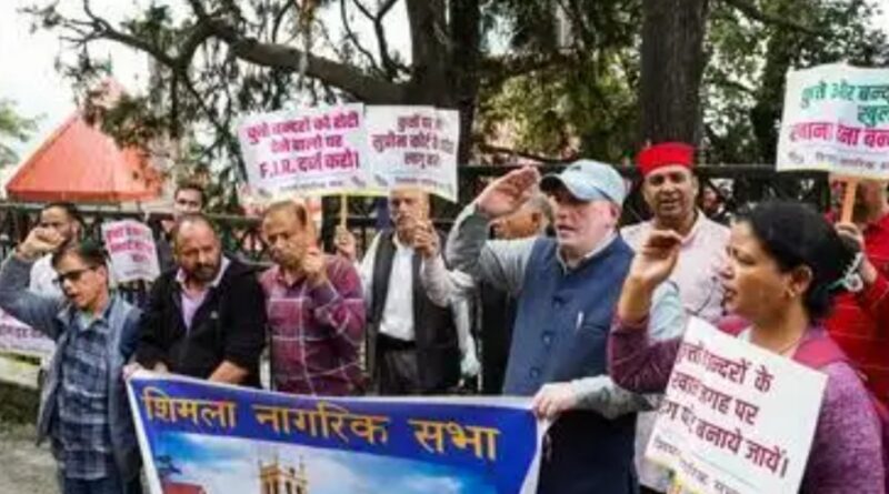 Shimla Residents Protest Rising Monkey and Stray Dog Attacks After Woman’s Death HIMACHAL HEADLINES