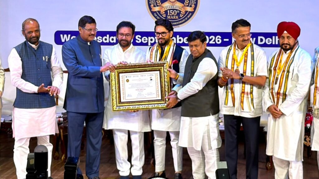 Anurag Singh Thakur once again honoured with Sansad Ratna Award HIMACHAL HEADLINES