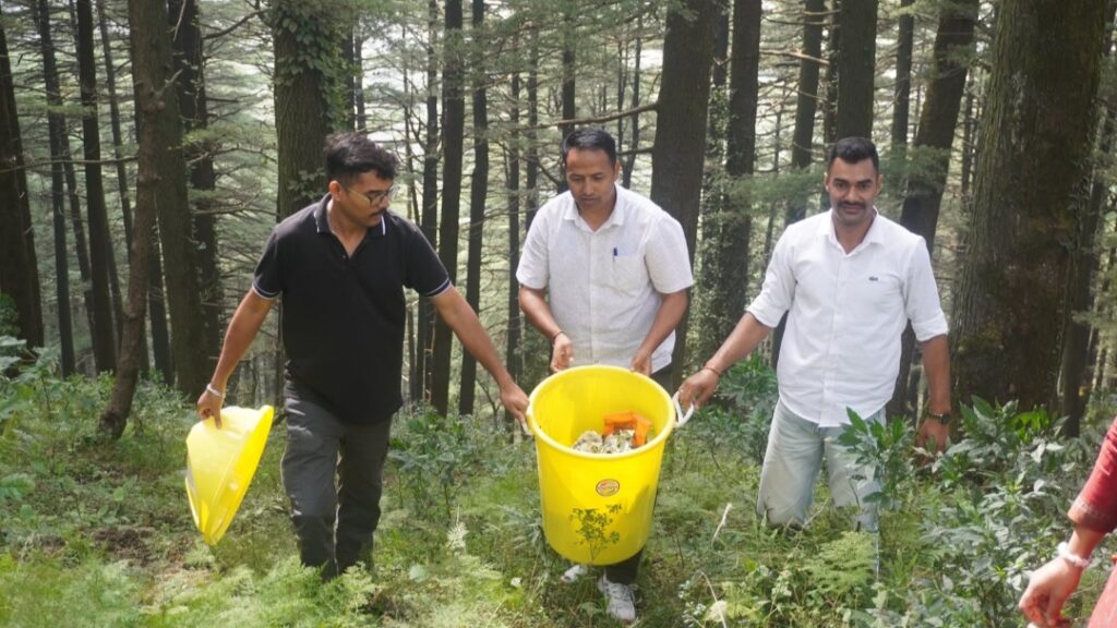 First Armed Corps Junga launched a cleanliness drive at the tourist spot Chail HIMACHAL HEADLINES