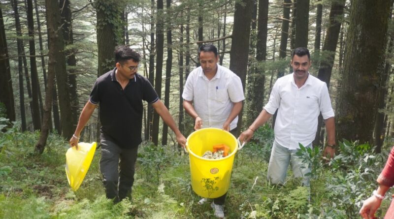 First Armed Corps Junga launched a cleanliness drive at the tourist spot Chail HIMACHAL HEADLINES