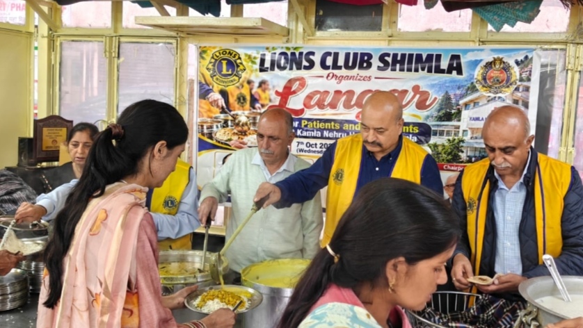 Lions Club Shimla Brings Food and Hope to Kamla Nehru Hospital HIMACHAL HEADLINES