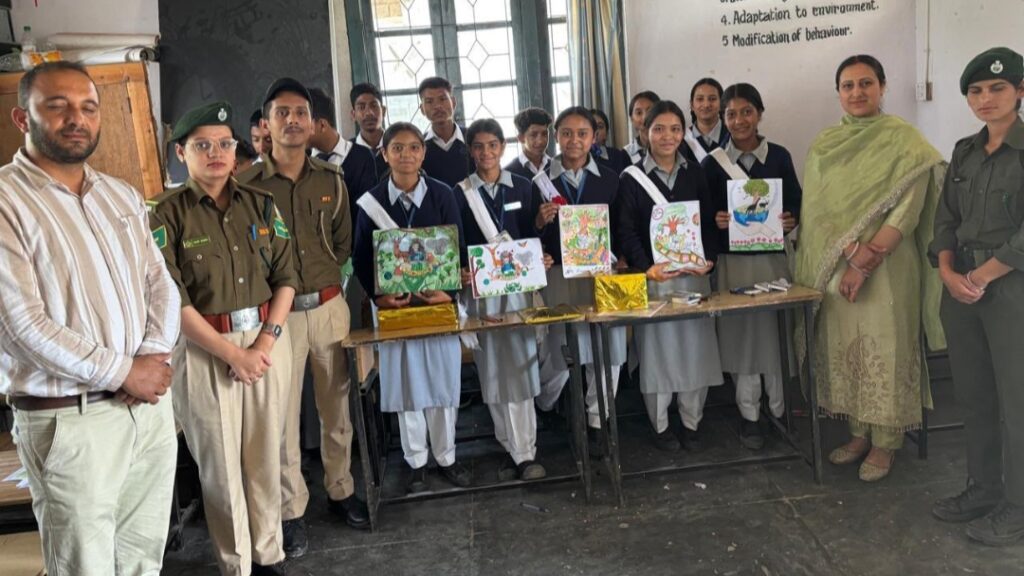 Junga School organised a painting competition on the occasion of Wildlife Week HIMACHAL HEADLINES