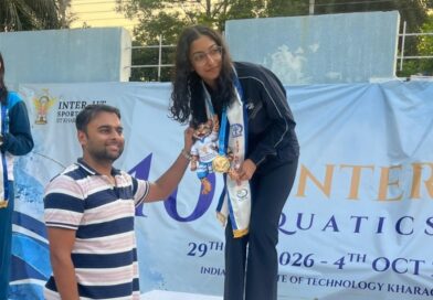 Osheen Mahajan Shines with Three Medals at Inter-IIT Aquatic Meet 2026