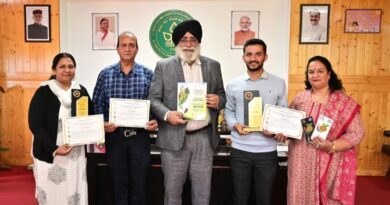 Nauni varsity’s scientists bag Top Honours at National Symposium HIMACHAL HEADLINES